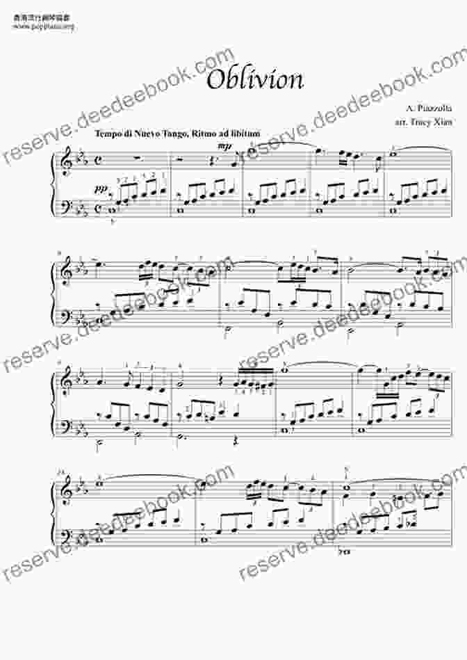 A Sheet Music Of Oblivion By Astor Piazzolla Tango Piazzolla For Saxophone Quartet: 3 In 1 Bundle: Libertango Oblivion Adios Noinino