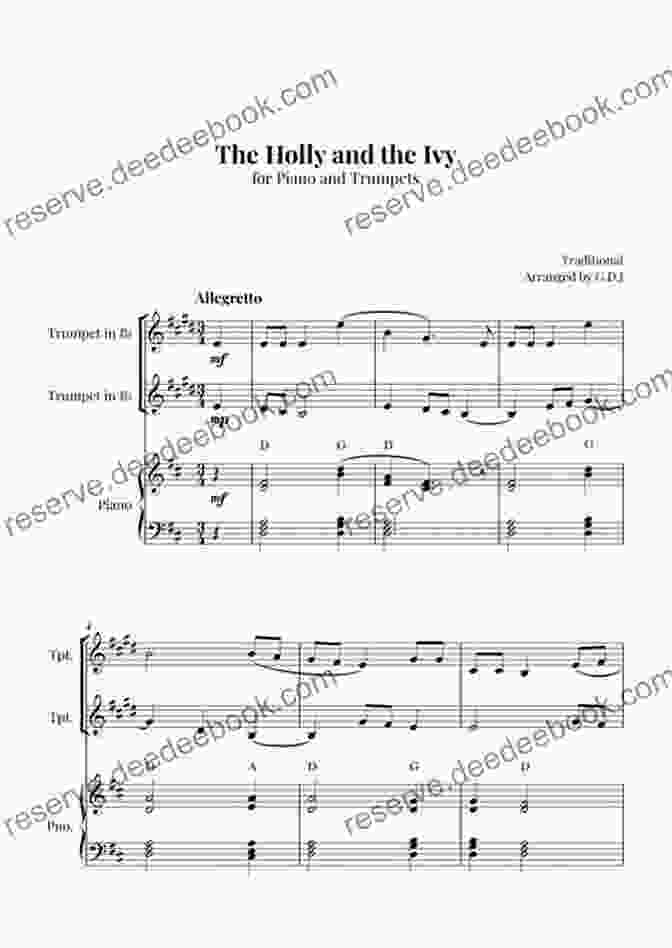 A Trumpet Player Performing 'The Holly And The Ivy' In A Snowy Forest 20 Traditional Christmas Carols For Trumpet 2: Easy Key For Beginners