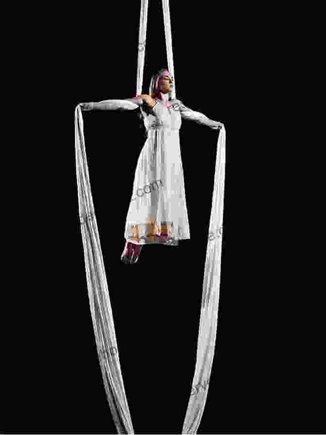 Aerialist Performing A Graceful Mid Air Pose, Reflecting Their Passion For The Art Aerialist: The Colourful Life Of A Trapeze Artist