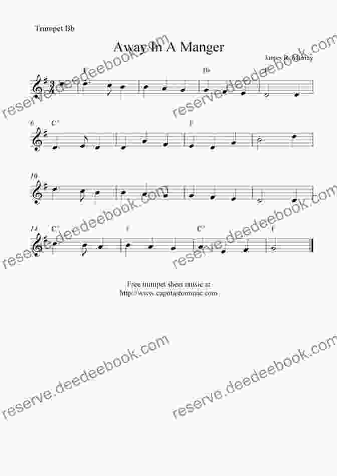 Away In A Manger Trumpet Sheet Music 20 Easy Christmas Carols For Beginners Trumpet 1