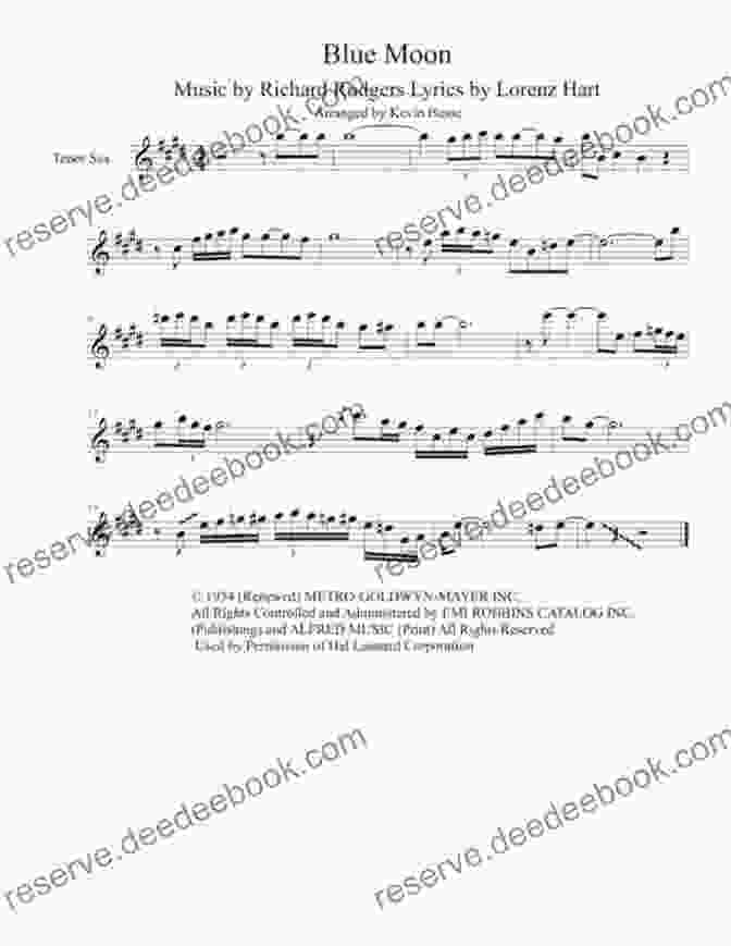 Blue Moon Sheet Music For Tenor Saxophone Easy Sheet Music For Tenor Saxophone With Tenor Saxophone Piano Duets 1: Ten Easy Pieces For Solo Tenor Saxophone Tenor Saxophone/Piano Duets