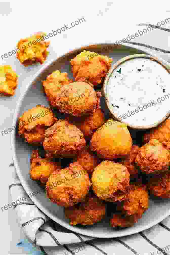 Crispy, Golden Brown Hush Puppies Served In A Basket Southern Breads: Recipes Stories And Traditions (American Palate)