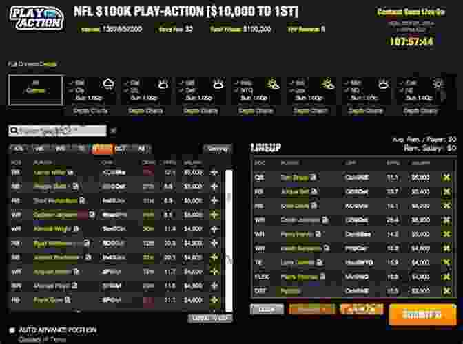 Example Of DraftKings Football Contests How To Make Big Money With Draftkings Football