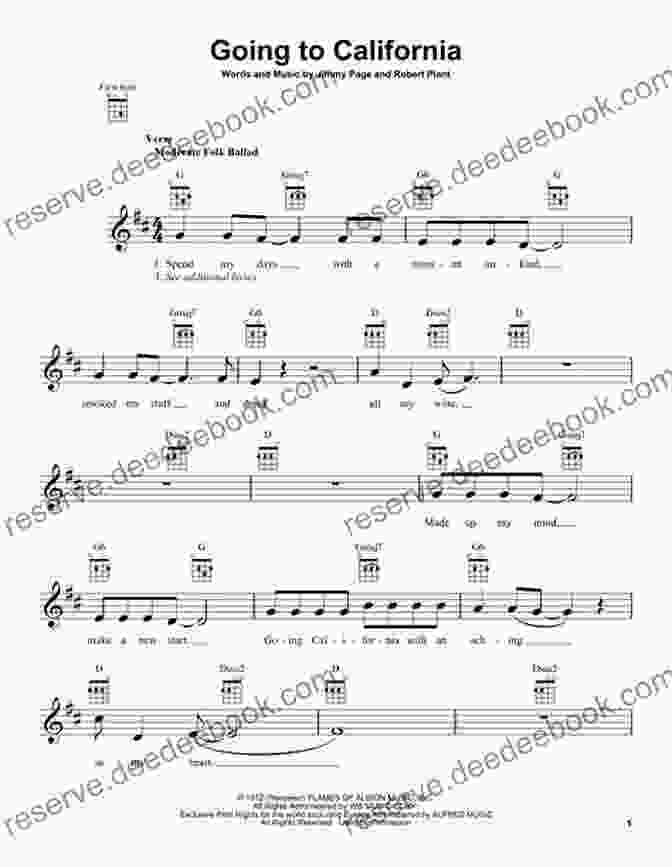 Going To California Ukulele Tab Uke An Play Led Zeppelin: 16 Led Zeppelin Classics Arranged For Ukulele TAB Complete With Authentic Riffs And Solos