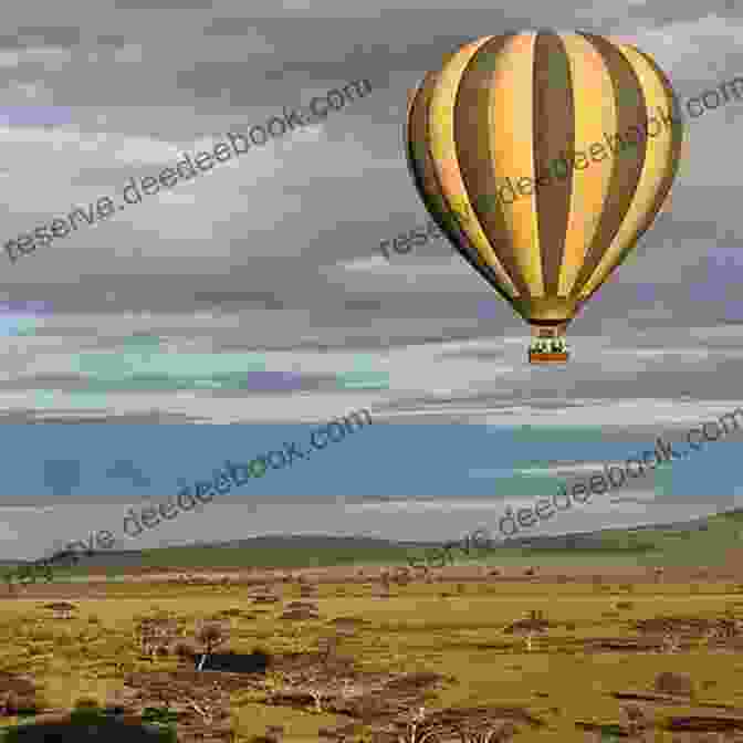 Hot Air Balloon Floating Over The Vast Serengeti Plains During A Sunrise Cruising On Queen Elizabeth: And Other Adventures