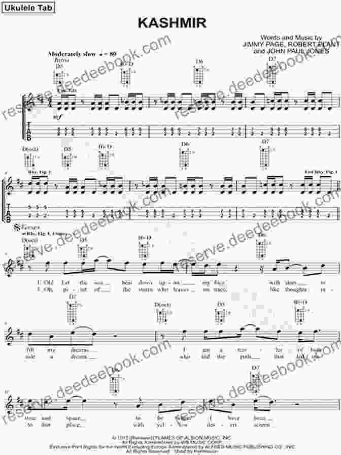 Kashmir Ukulele Tab Uke An Play Led Zeppelin: 16 Led Zeppelin Classics Arranged For Ukulele TAB Complete With Authentic Riffs And Solos