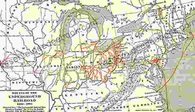 Map Of The Underground Railroad, Showing Routes And Safe Houses Sketches In The History Of The Underground Railroad