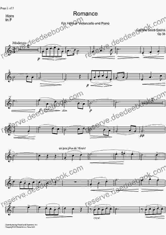 Romance Sheet Music For French Horn And Piano Popular Standards For French Horn With Piano Accompaniment Sheet Music 1: Sheet Music For French Horn Piano