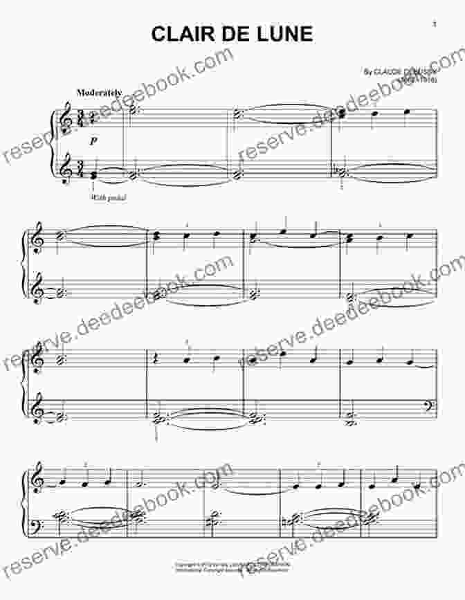 Sheet Music For Clair De Lune, An Easy Piano Piece For Beginners By Claude Debussy French Horn Sheet Music With Lettered Noteheads 1: 20 Easy Pieces For Beginners