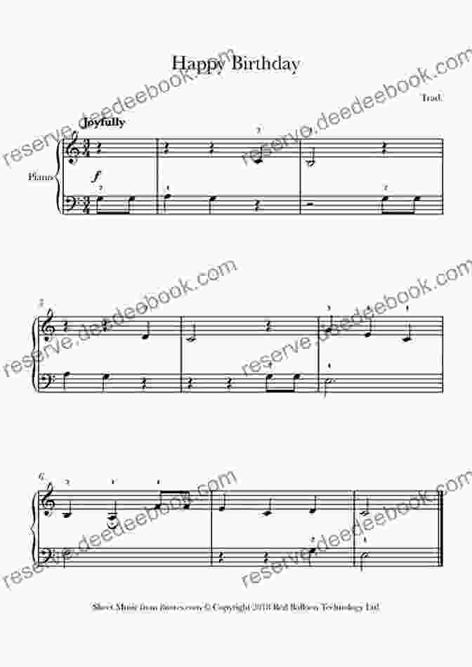 Sheet Music For Happy Birthday To You, An Easy Piano Piece For Beginners French Horn Sheet Music With Lettered Noteheads 1: 20 Easy Pieces For Beginners