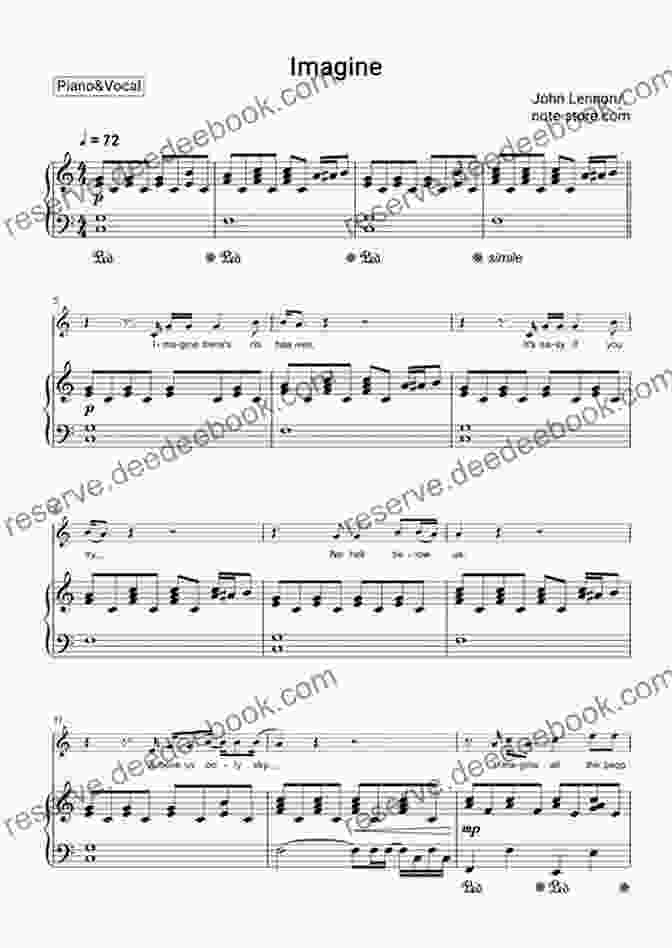 Sheet Music For Imagine, An Easy Piano Piece For Beginners By John Lennon French Horn Sheet Music With Lettered Noteheads 1: 20 Easy Pieces For Beginners