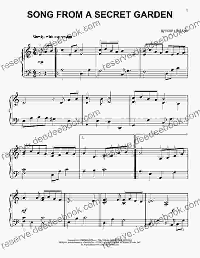 Sheet Music For Secret Garden, An Easy Piano Piece For Beginners By Bruce Hornsby French Horn Sheet Music With Lettered Noteheads 1: 20 Easy Pieces For Beginners