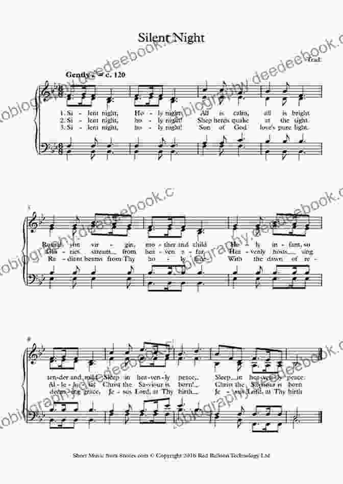 Silent Night Sheet Music (Trombone 2 B C ) Christmas For Four Brass Quartet: Medley Of 10 Christmas Carols