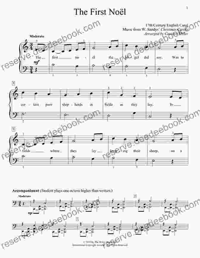 The First Noel Sheet Music Christmas Carols For Tuba With Piano Accompaniment Sheet Music 3: 10 Easy Christmas Carols For Beginners