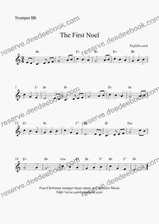 The First Noel Trumpet Sheet Music 20 Easy Christmas Carols For Beginners Trumpet 1
