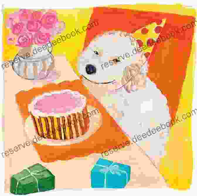 Whimsical Illustration From Maira Kalman's Cake Cookbook Depicting A Dog And A Cat Sharing A Cake. Cake: A Cookbook Maira Kalman